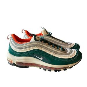 Nike Air Max 97 Rainforest Team Orange Green White 921522-300 Mens 7Y Womens 8.5